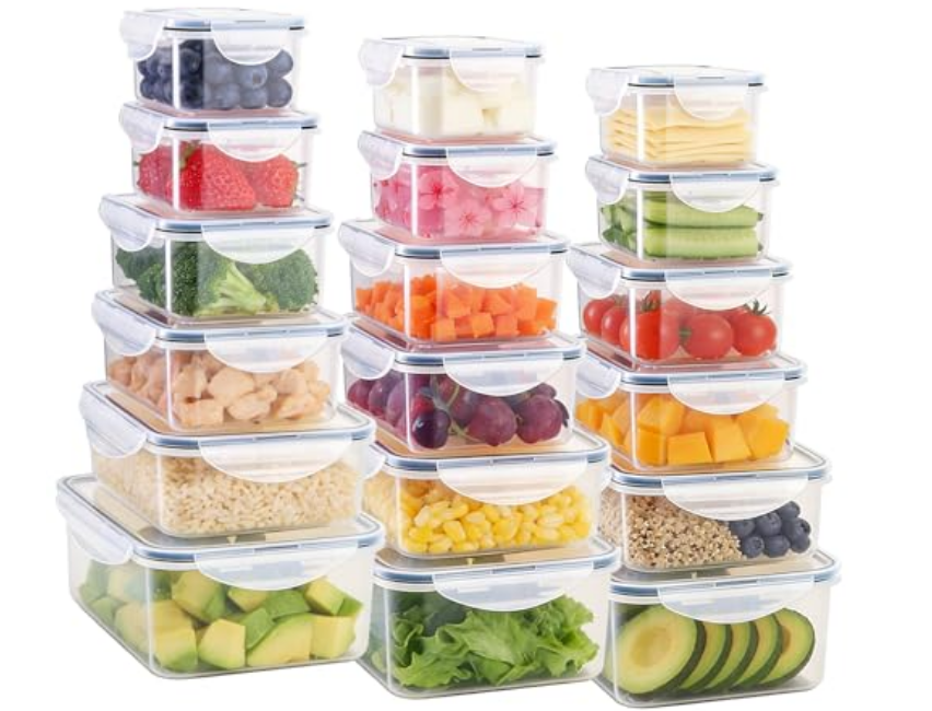stackable BPA-free food storage containers no-drill kitchen countertop organizer