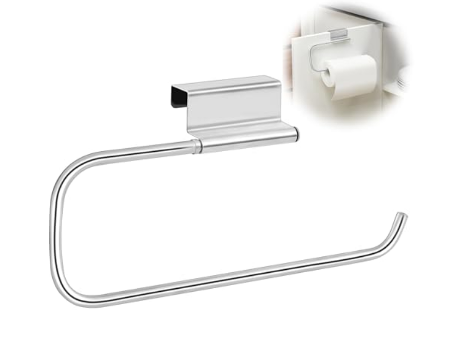 under cabinet no-screw paper towel holder no-drill kitchen countertop storage