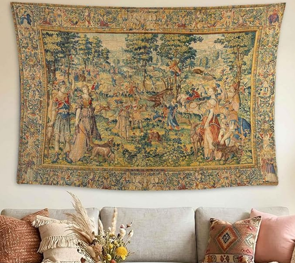 Wall tapestry - renter-friendly living room decor under $25